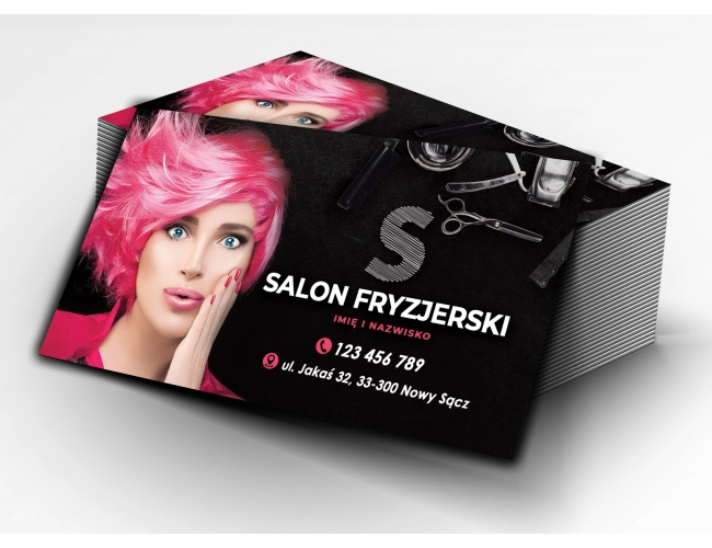 Wizytówki dla firmy fryzjerskiej w2